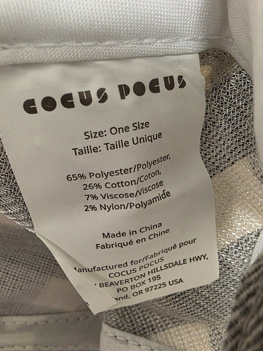 Cocus Pocus Flannel Baseball Cap - Picture 3 of 3